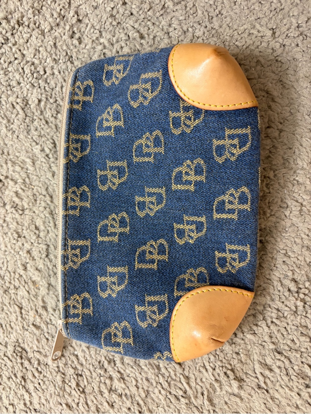 Dooney & Bourke denim and leather pouch